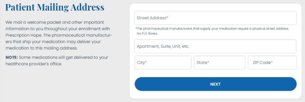 Patient Mailing Address